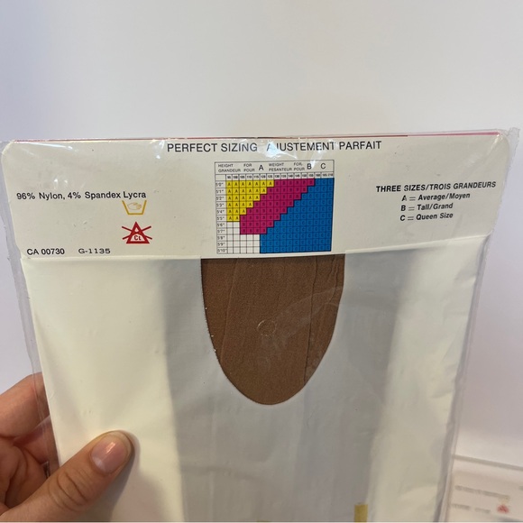 Lot of 5 Vintage Pantyhose Brand New Nylon Gothic Cachet Small One Size Large - Picture 5 of 10